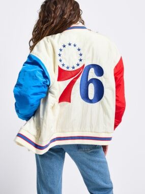 TEREZ PHILADELPHIA 76ERS LADIES BOMBER JACKET NBA Small S